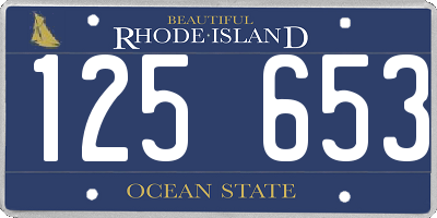 RI license plate 125653