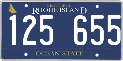 RI license plate 125655