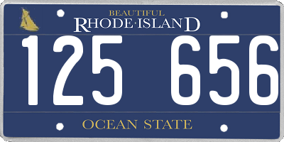 RI license plate 125656