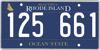 RI license plate 125661