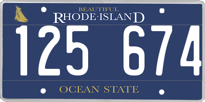 RI license plate 125674