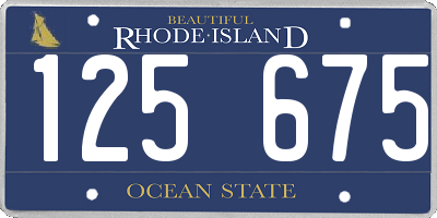 RI license plate 125675