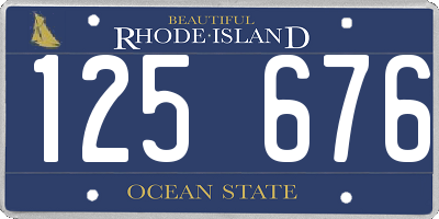RI license plate 125676