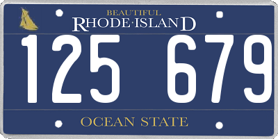RI license plate 125679