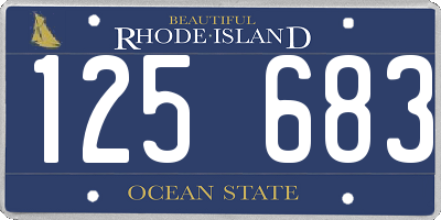 RI license plate 125683
