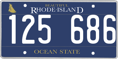 RI license plate 125686