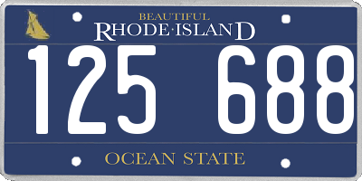 RI license plate 125688