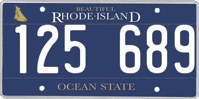 RI license plate 125689