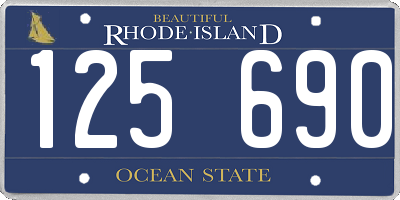 RI license plate 125690