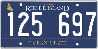 RI license plate 125697