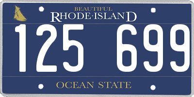 RI license plate 125699