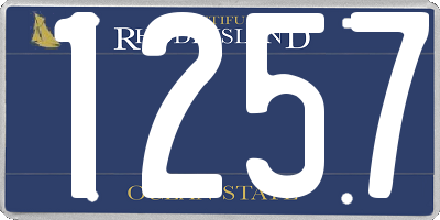 RI license plate 1257