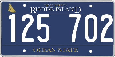 RI license plate 125702