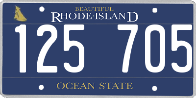 RI license plate 125705