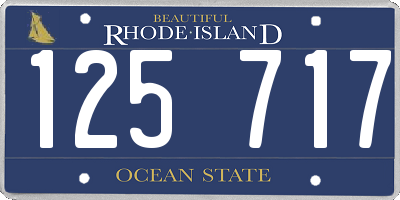 RI license plate 125717