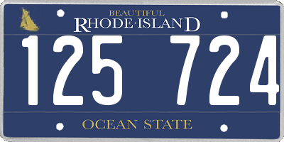 RI license plate 125724