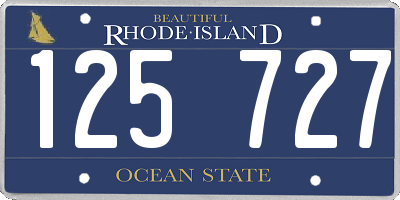 RI license plate 125727