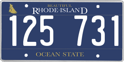 RI license plate 125731