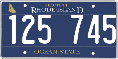 RI license plate 125745