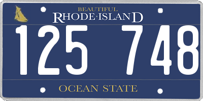 RI license plate 125748