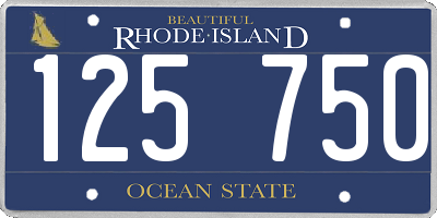 RI license plate 125750