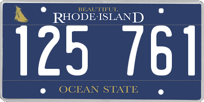 RI license plate 125761