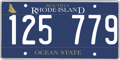 RI license plate 125779