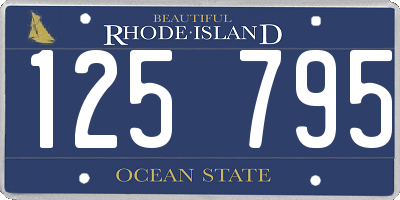 RI license plate 125795