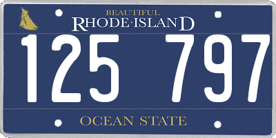 RI license plate 125797