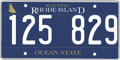 RI license plate 125829