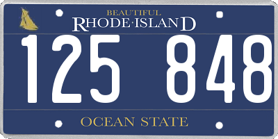 RI license plate 125848