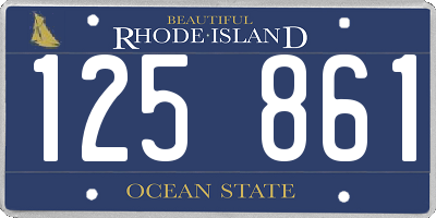 RI license plate 125861