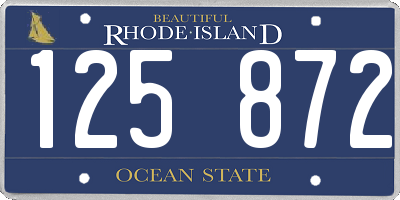 RI license plate 125872