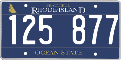 RI license plate 125877
