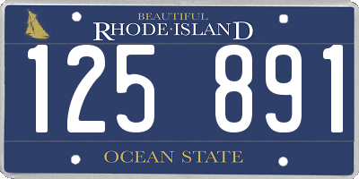 RI license plate 125891