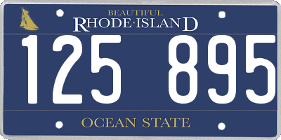 RI license plate 125895