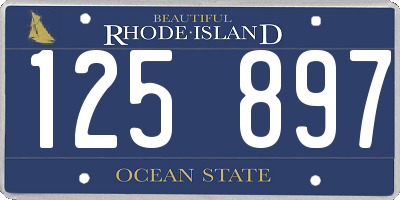RI license plate 125897