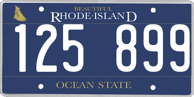 RI license plate 125899