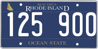 RI license plate 125900