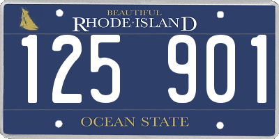 RI license plate 125901
