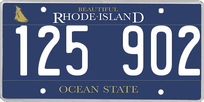 RI license plate 125902