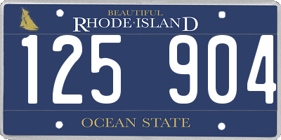 RI license plate 125904