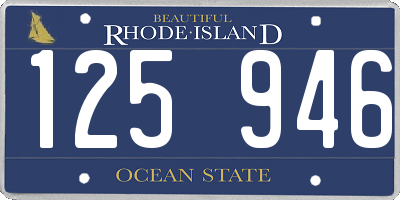 RI license plate 125946