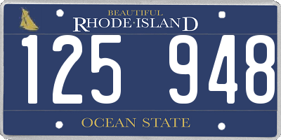 RI license plate 125948