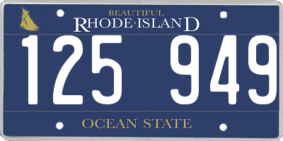 RI license plate 125949