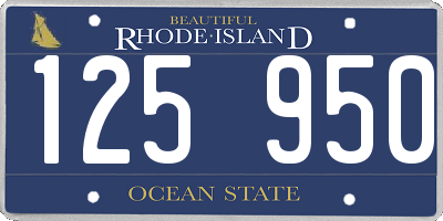 RI license plate 125950