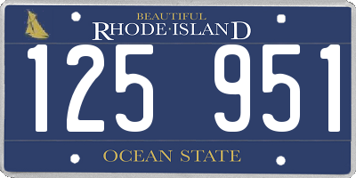 RI license plate 125951