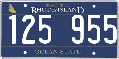 RI license plate 125955