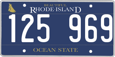 RI license plate 125969