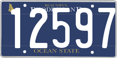 RI license plate 12597